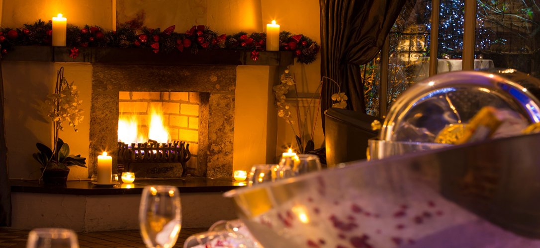 Christmas Winter Fireplace at Hotel Kilkenny